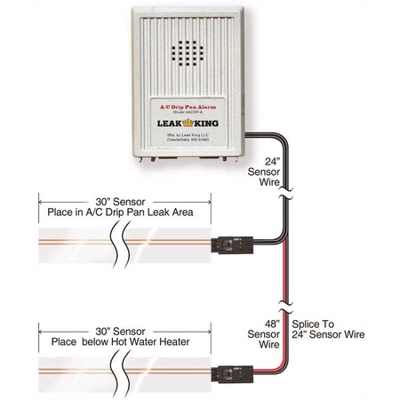 Leak King Airconditioner Condensate Drip Pan and Hot Water Heater Alarm ACDP-A